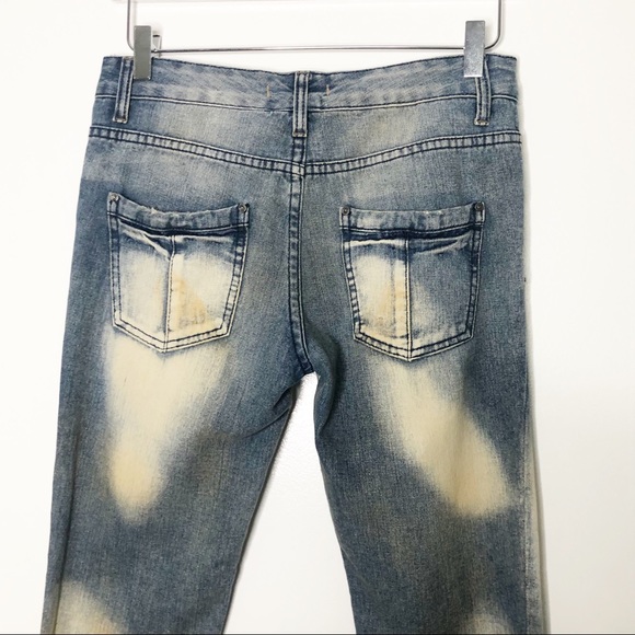 Free People | Bleached Distressed Jeans Size 26 - Picture 6 of 7